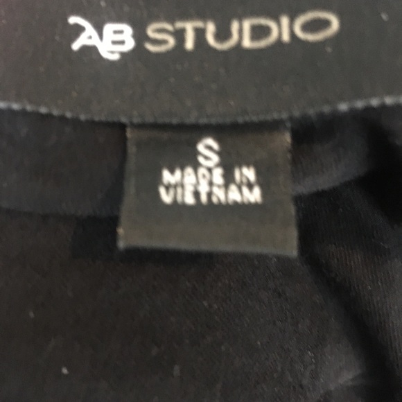 AB Studio Black Tank w/ Sheer Overlay Size Small - Picture 3 of 3